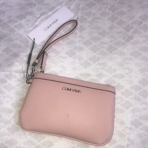 Baby Pink Calvin Klein wristlet